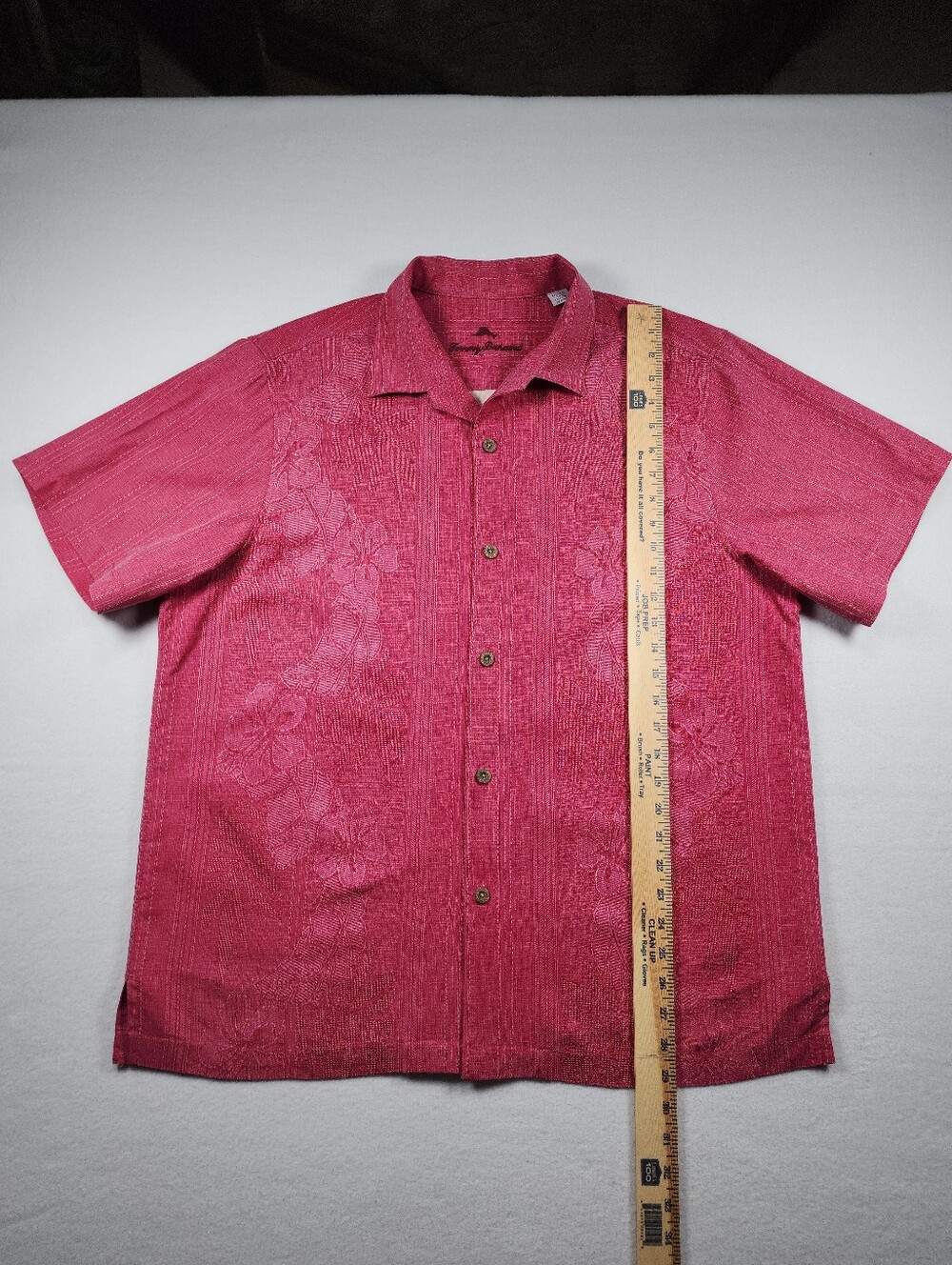 Tommy Bahama 100% Silk Hawaiian Aloha Camp Shirt Pink Floral XL - Picture 3 of 10